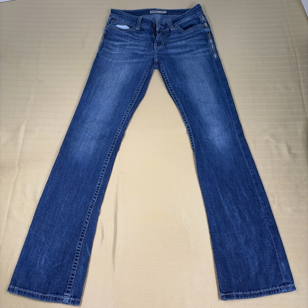 BKE Stella Boot Cut Stretch Distressed Denim Jeans Size 26x33.5